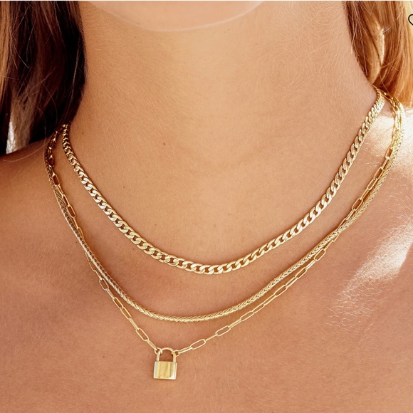 Gorjana Kara Padlock Charm Necklace 